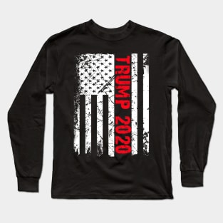 Trump 2020 American Flag Long Sleeve T-Shirt